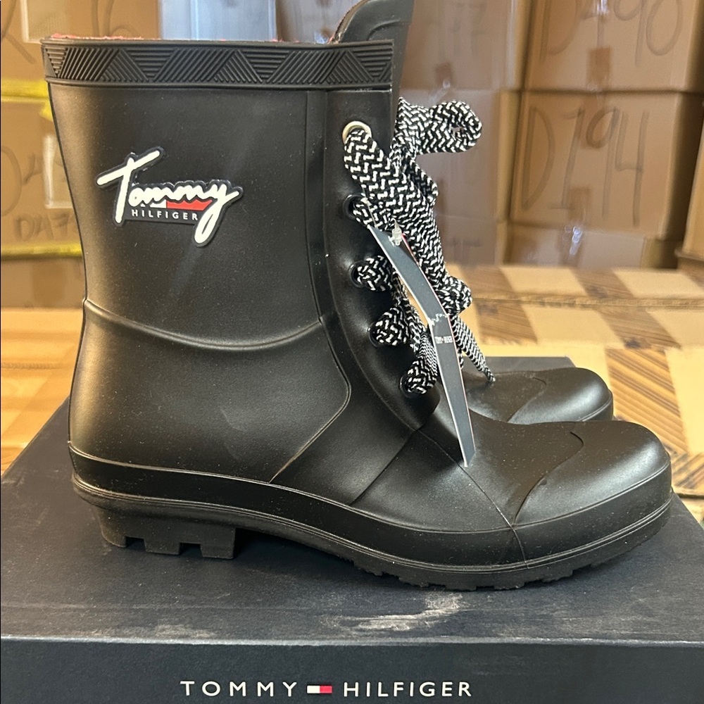 Tommy Hilfiger Black Ankle Boots